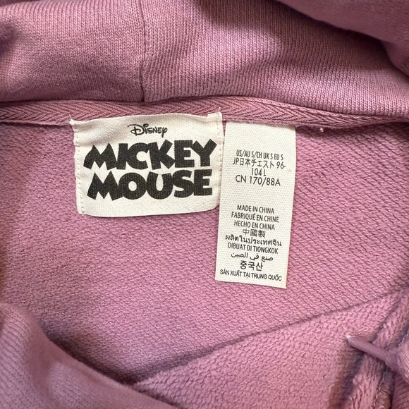 Disney | Mickey Mouse Genuine Mousewear Pullover Hoodie Plum Size Small - Picture 7 of 13